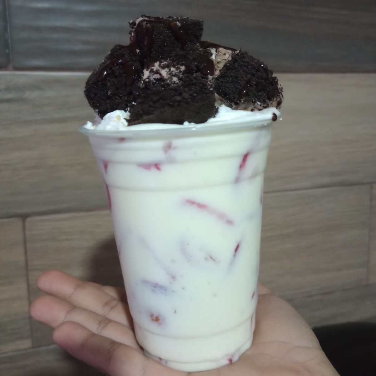 Fresas con crema /Pastel