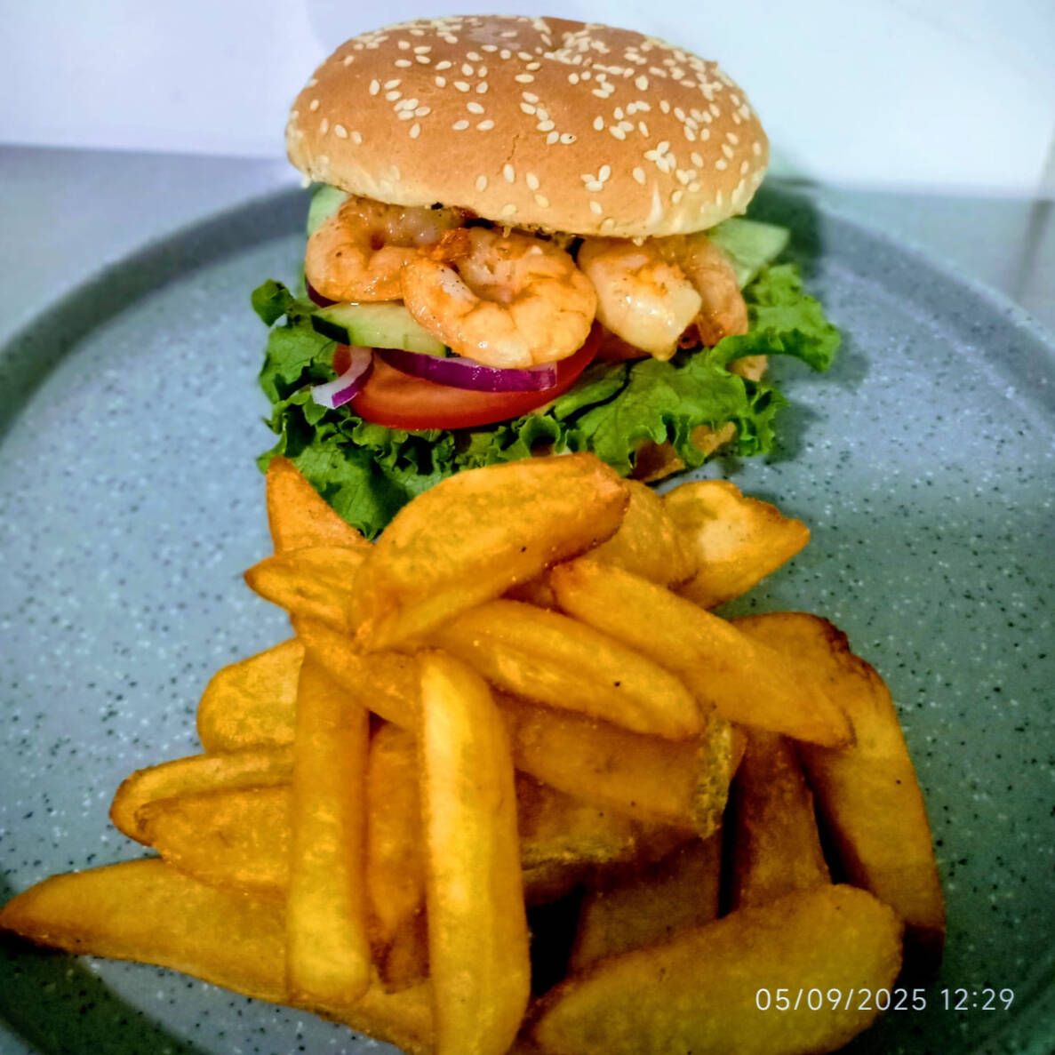 Hamburguesa de camarón