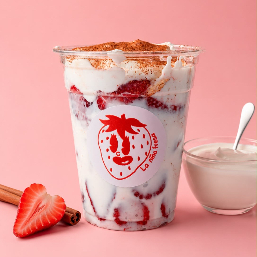 Fresas con Yogurt Griego