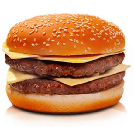 Pão, 2 Carnes de Hamburguer (56g), 2 Queijos, Maionese Caseira