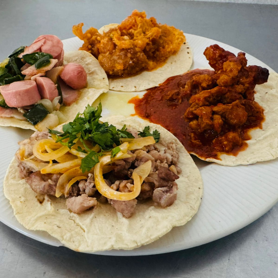 Taco de tortilla de maíz