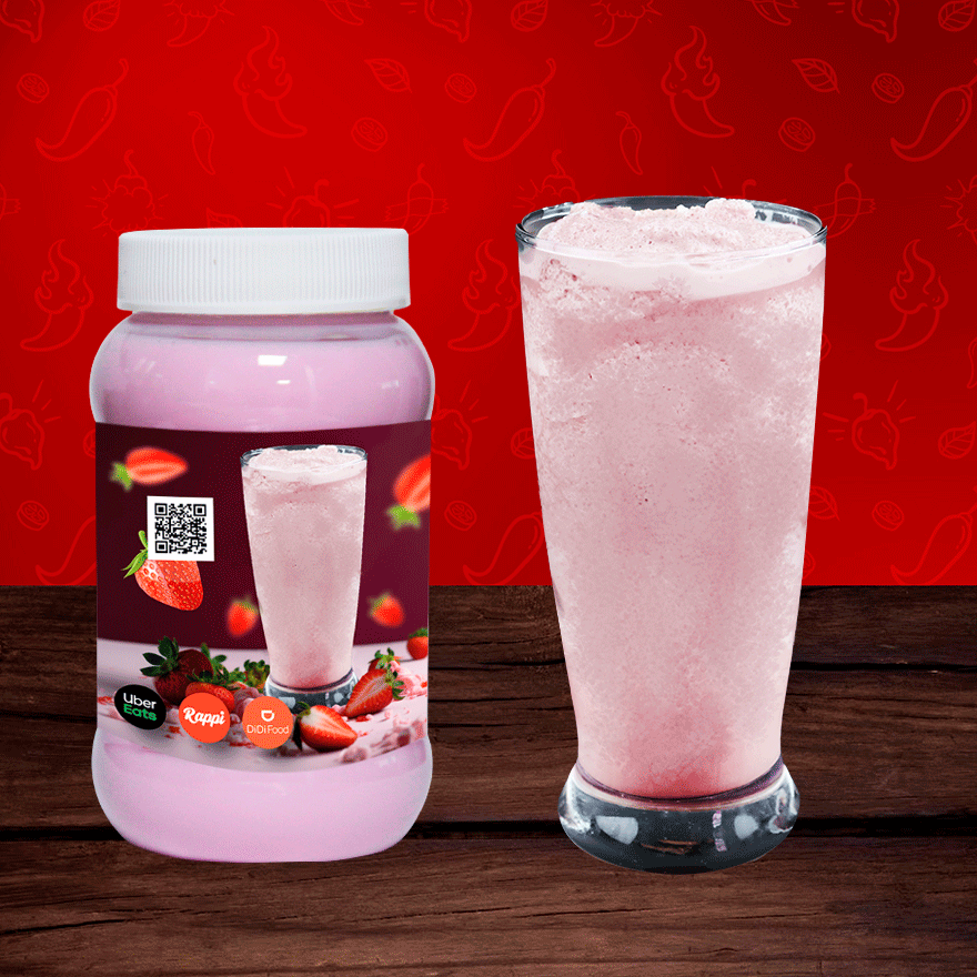 Frappé de Fresa de Leche 500 ml