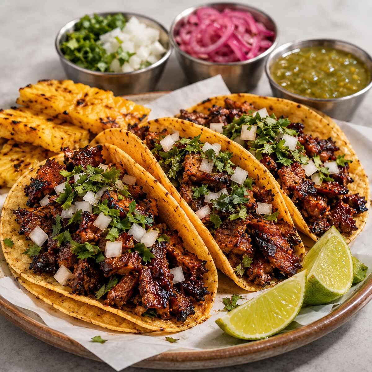 Taco de Pastor Negro con Tortilla de Maíz