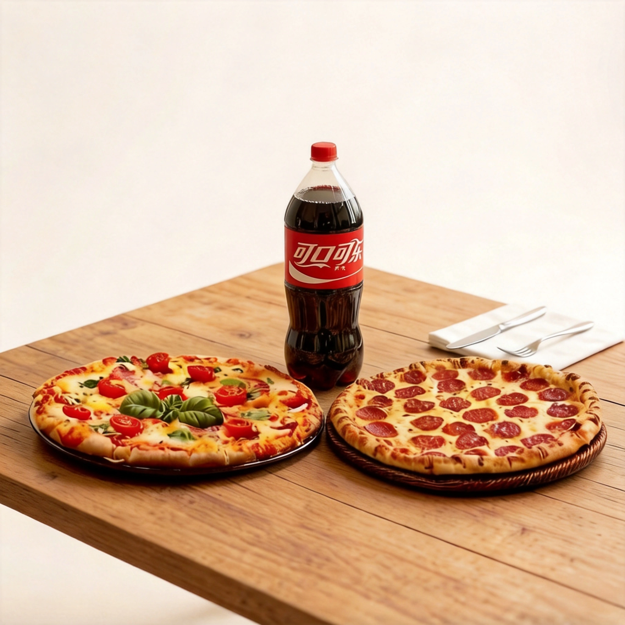 1 pizza calabresa + 1 de frango e uma coca 2 lt