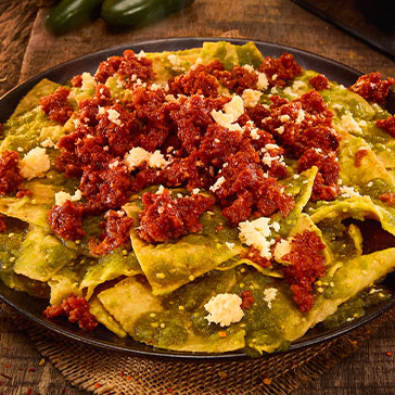 Chilaquiles o Enchiladas con Chorizo