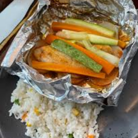 PESCADO EMPAPELADO EN ALUMUNIO