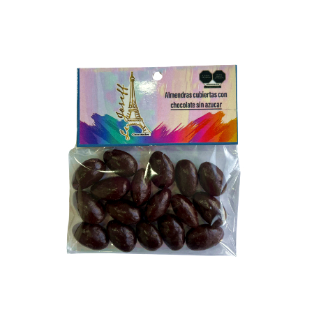 Almendras Cubiertas de Chocolate Sin Azúcar