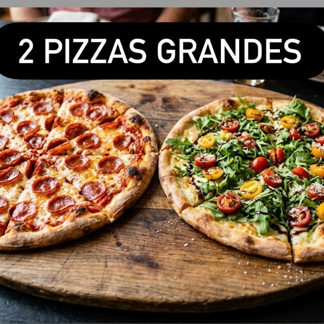 Combo 2 Pizzas Grandes Especialidad y Clásica