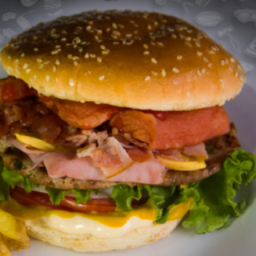 Hamburguesa Carnivor con Papas