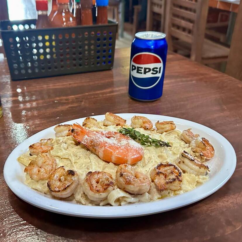 Fetuccini de camarones