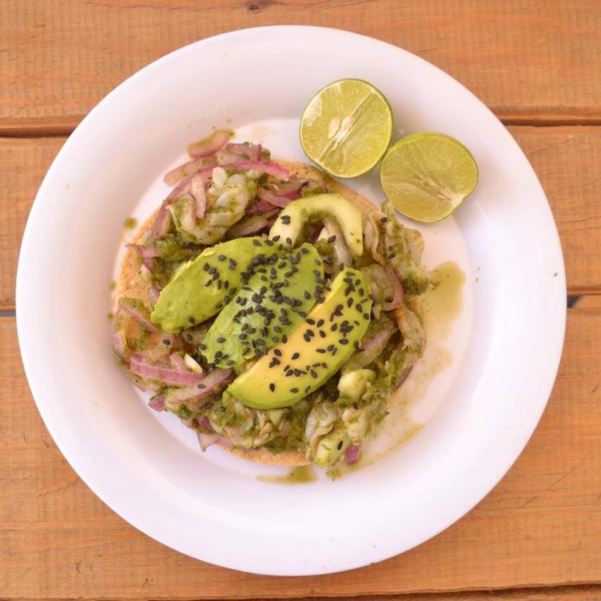 Tostada de aguachile