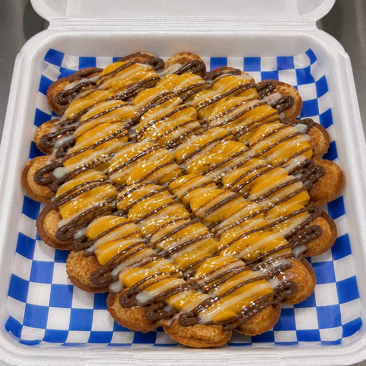 Waffle Durazno&Nutella