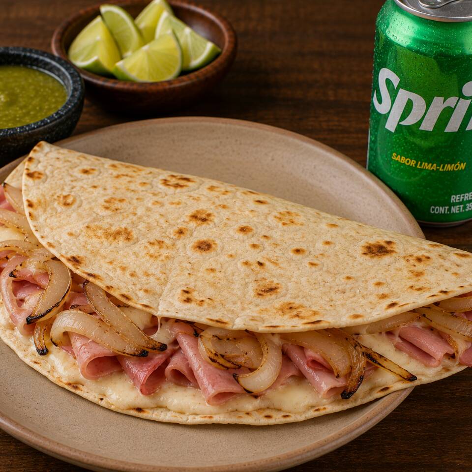 Quesadillota de jamón + refresco 🔥