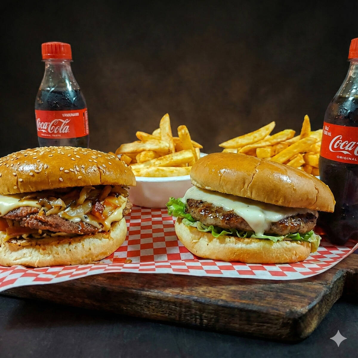 2x1 Hamburguesas papas y gaseosas postobon