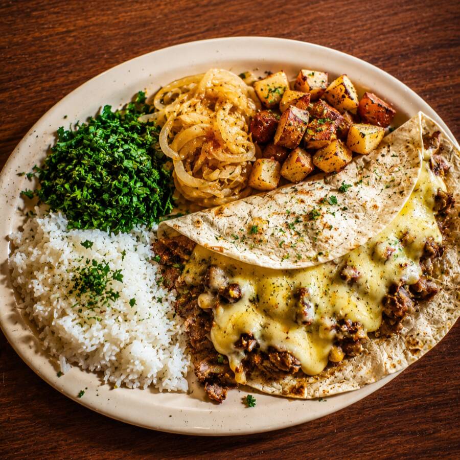 Taco Harina Grande Asada C/Queso