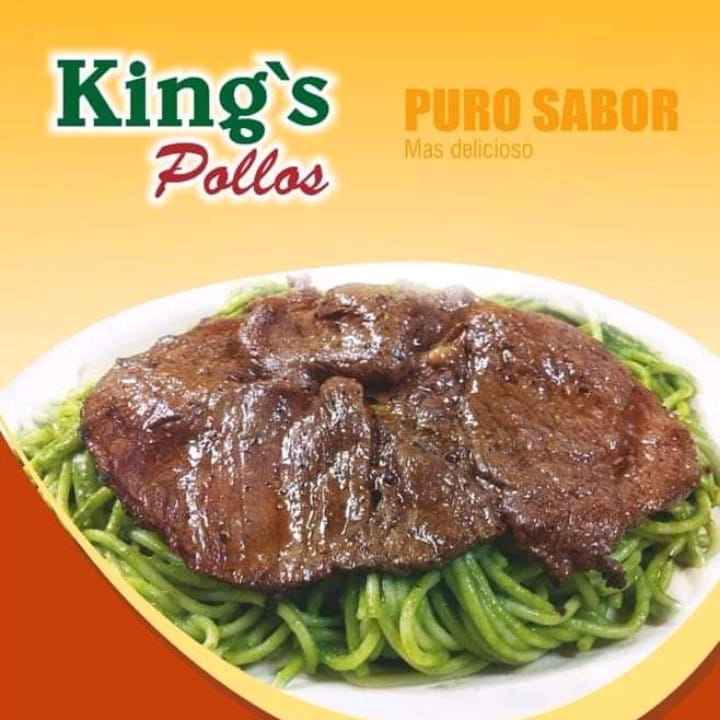 Tallarines Verdes con Bistek a la Parrilla