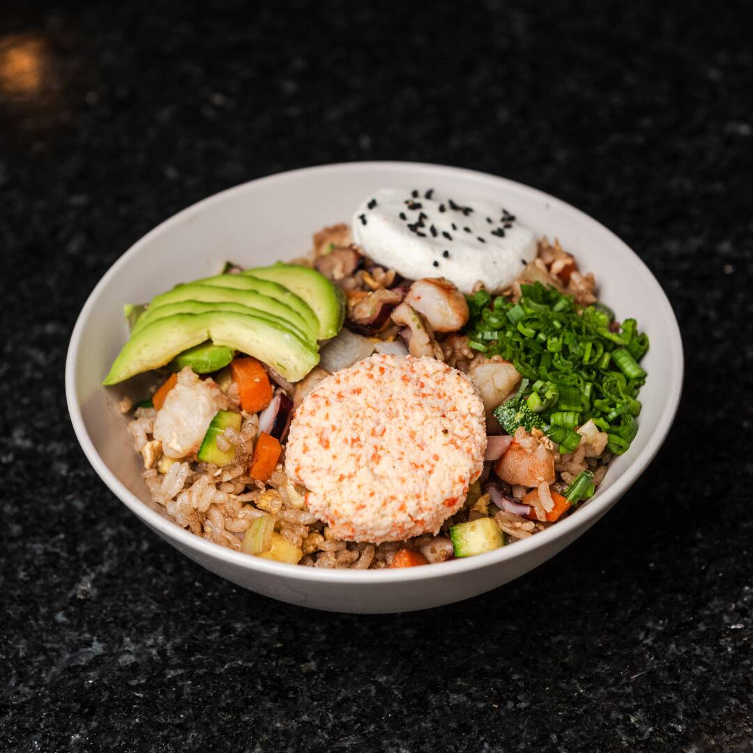 Yakimeshi Camarón y Pulpo