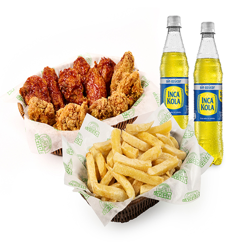 6 Rokys Wings + 6 Alitas Hot Bbq + Gaseosa