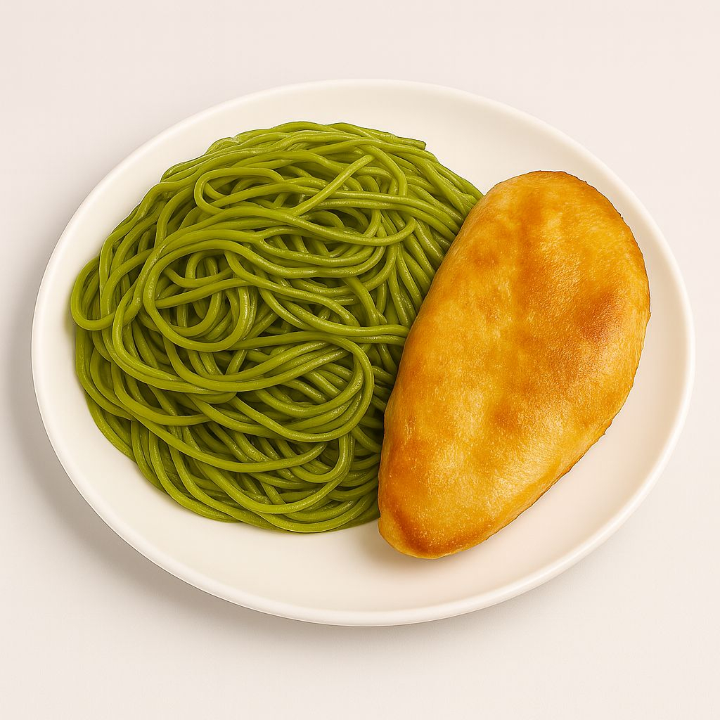 Tallarines Verde C/ Pechuga a la Plancha