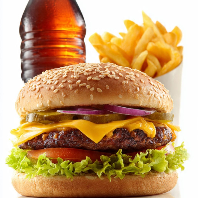 Combo Hamburguesa clasica papas y refresco