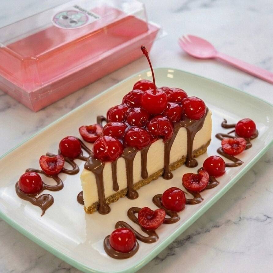 Cheesecake de NUTELLA con Cerezas