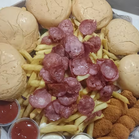 6 X TUDO COM BATATA COM  CALABRESA E NUGGETS + GUARANA 2L