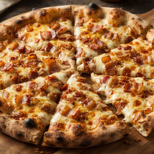 Pizza Grande Jamón y Queso + Tocineta🥓 GRATIS