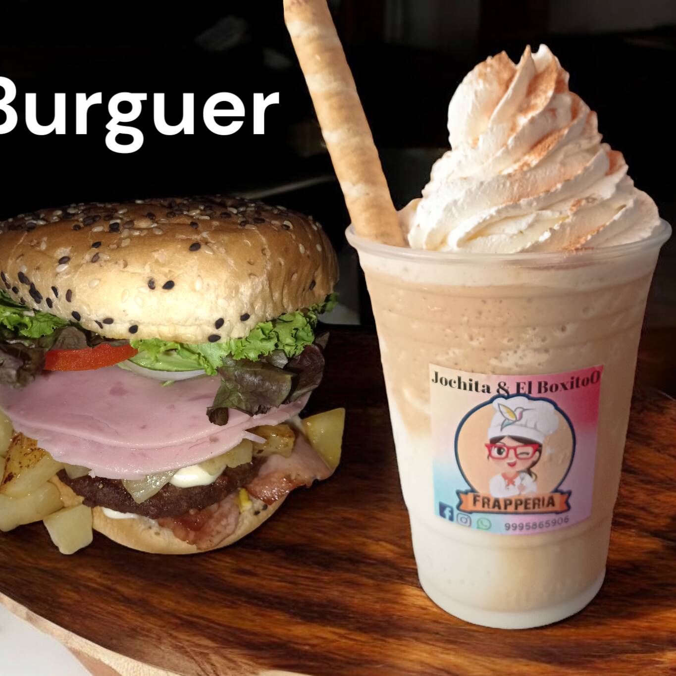 Hamburguesas 🍔🍟 + Frappes