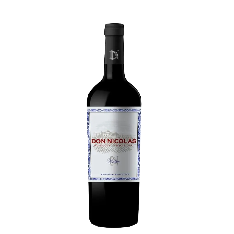 Produzido pela vinícola Don Nicolás, este vinho não passa por madeira, preservando a pureza da uva Malbec e permitindo que suas características naturais se destaquem. O resultado é um Malbec fresco e vibrante, pronto para ser apreciado sem a necessidade de guarda prolongada.