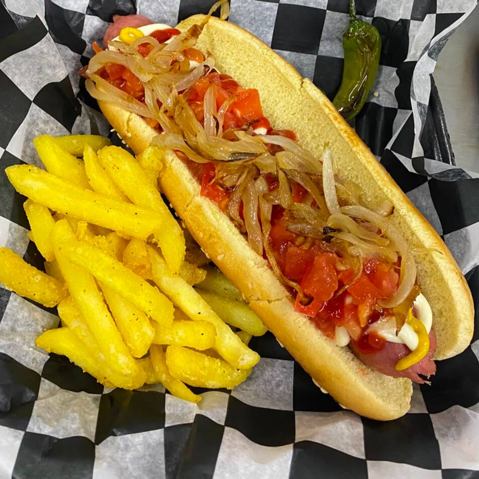 Hot Dog Jumbo + Papas Fritas