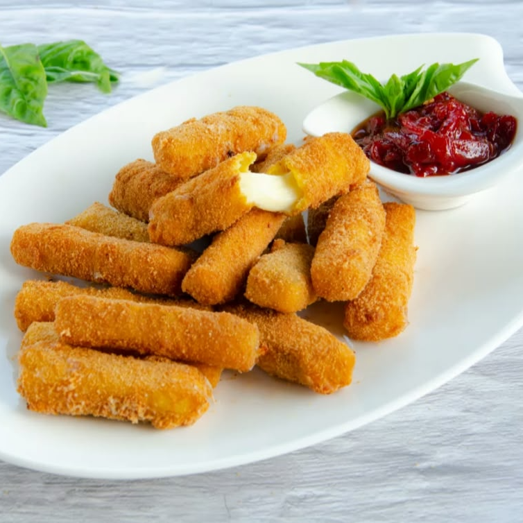 10 Dedos de Queso Mozarella con Aderezo