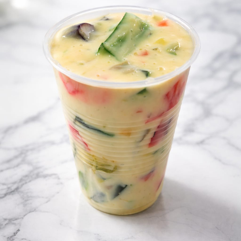 GELATINA CON YOGHURT DE MANGO