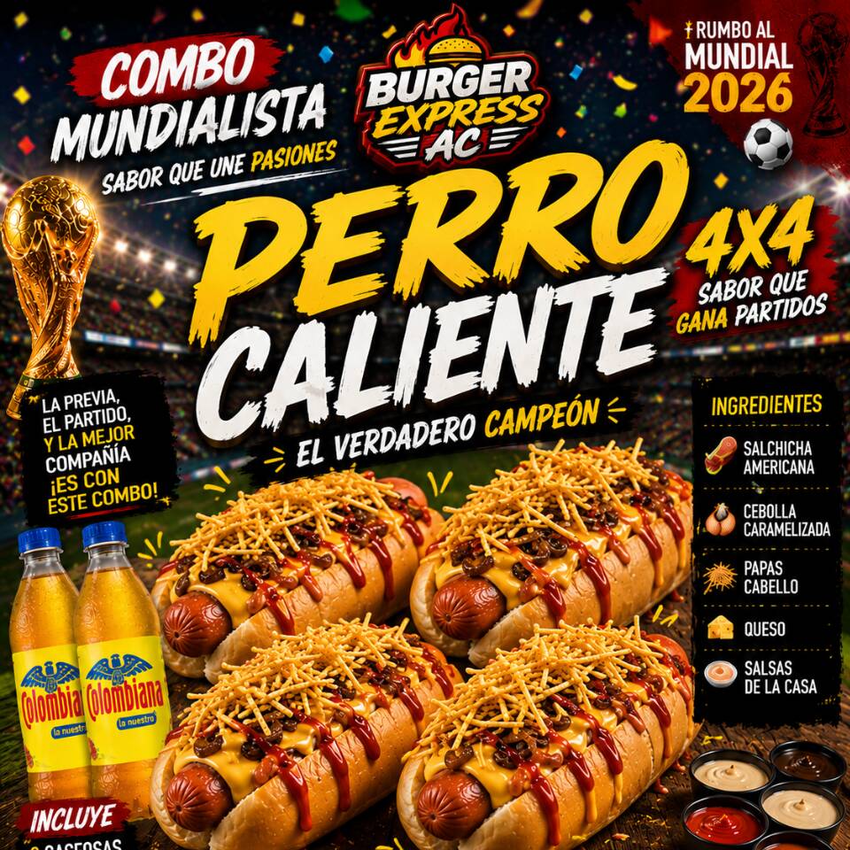🟡🔵🔴COMBO MUNDIALISTA 4X4 PERROS CALIENTES🟡🔵🔴