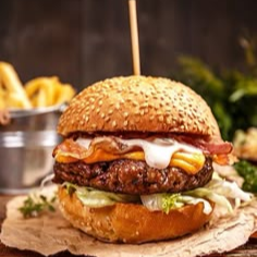 Combo Hamburguesa Queso Crema De Carne