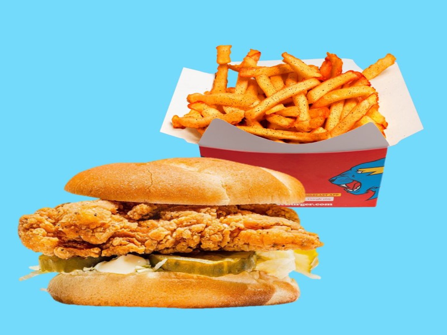 Crispy Chicken Sandwich + Papas