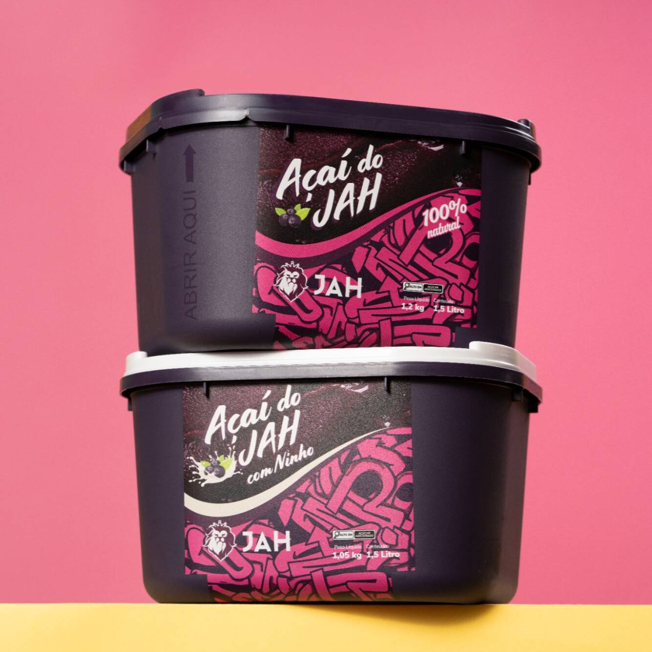 Compre um pote de 1,5L e leve totalmente grátis um pote de 360ml com granola e leite em pó