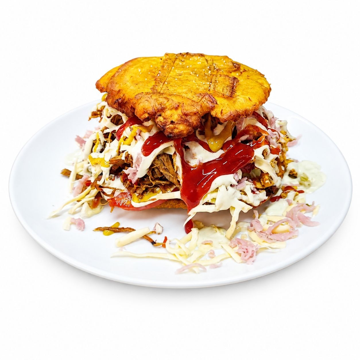 Patacón de Pollo Deshebrado