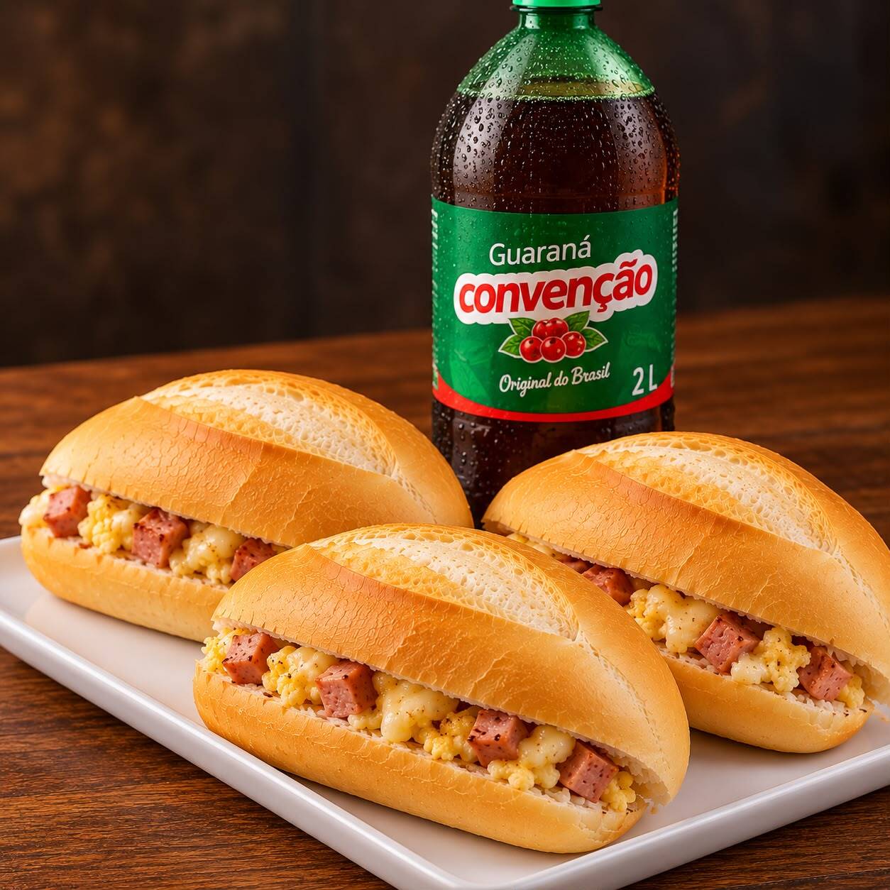 Ingredientes: pão francês, queijo prato, mussarela, linguiça calabresa, mortadela defumada e presunto. O lanche mais pedido da Quebra Galho.