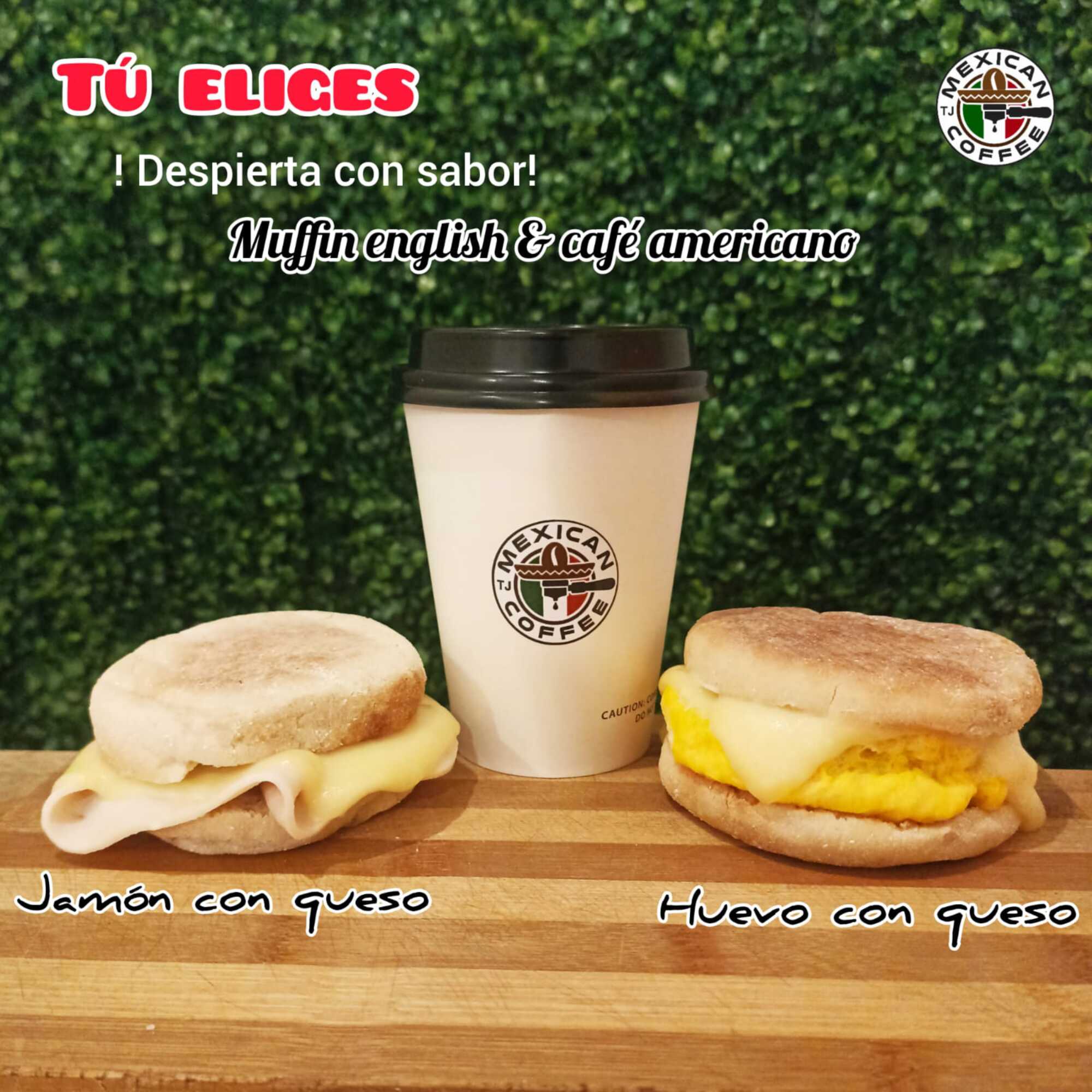 Combo Muffin English de Huevo y Cafe