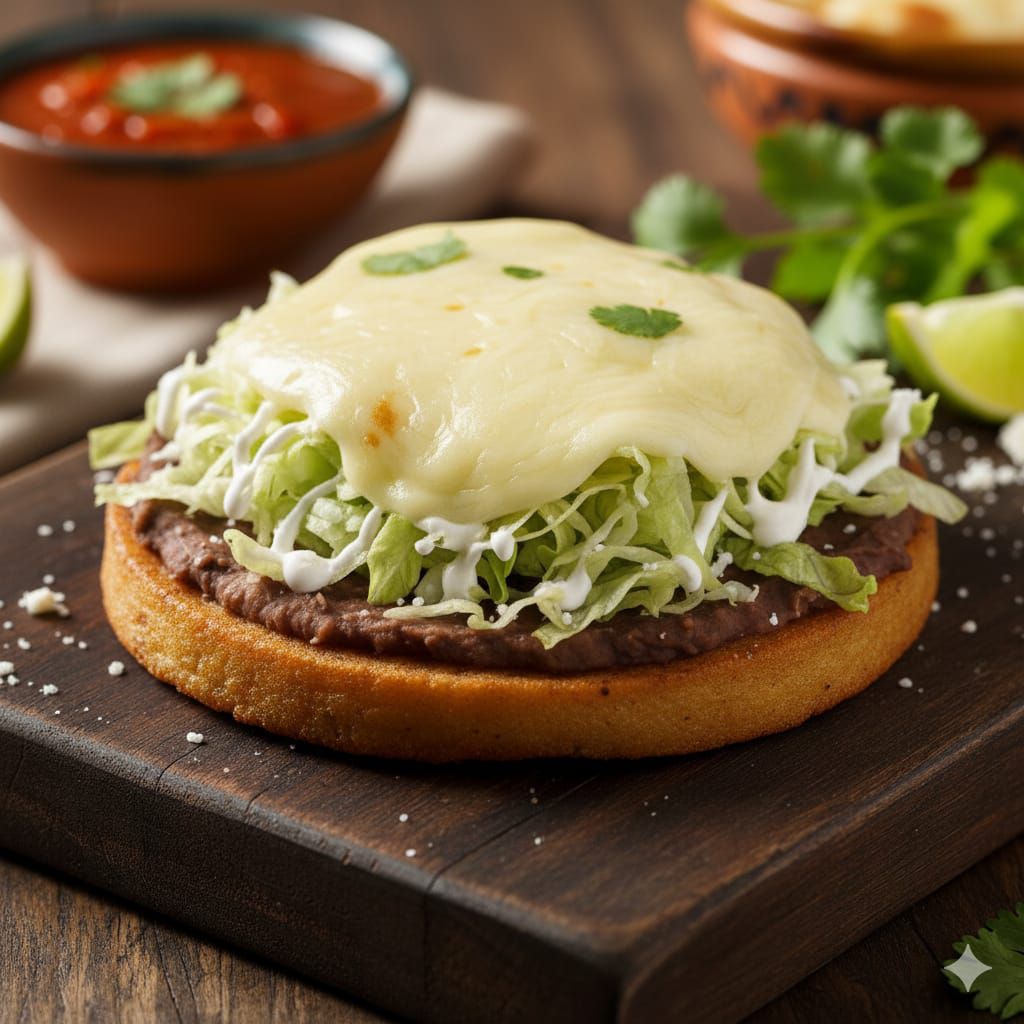 Sope con Queso Oaxaca