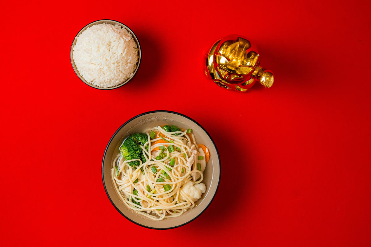 SOPA TALLARIN CON POLLO