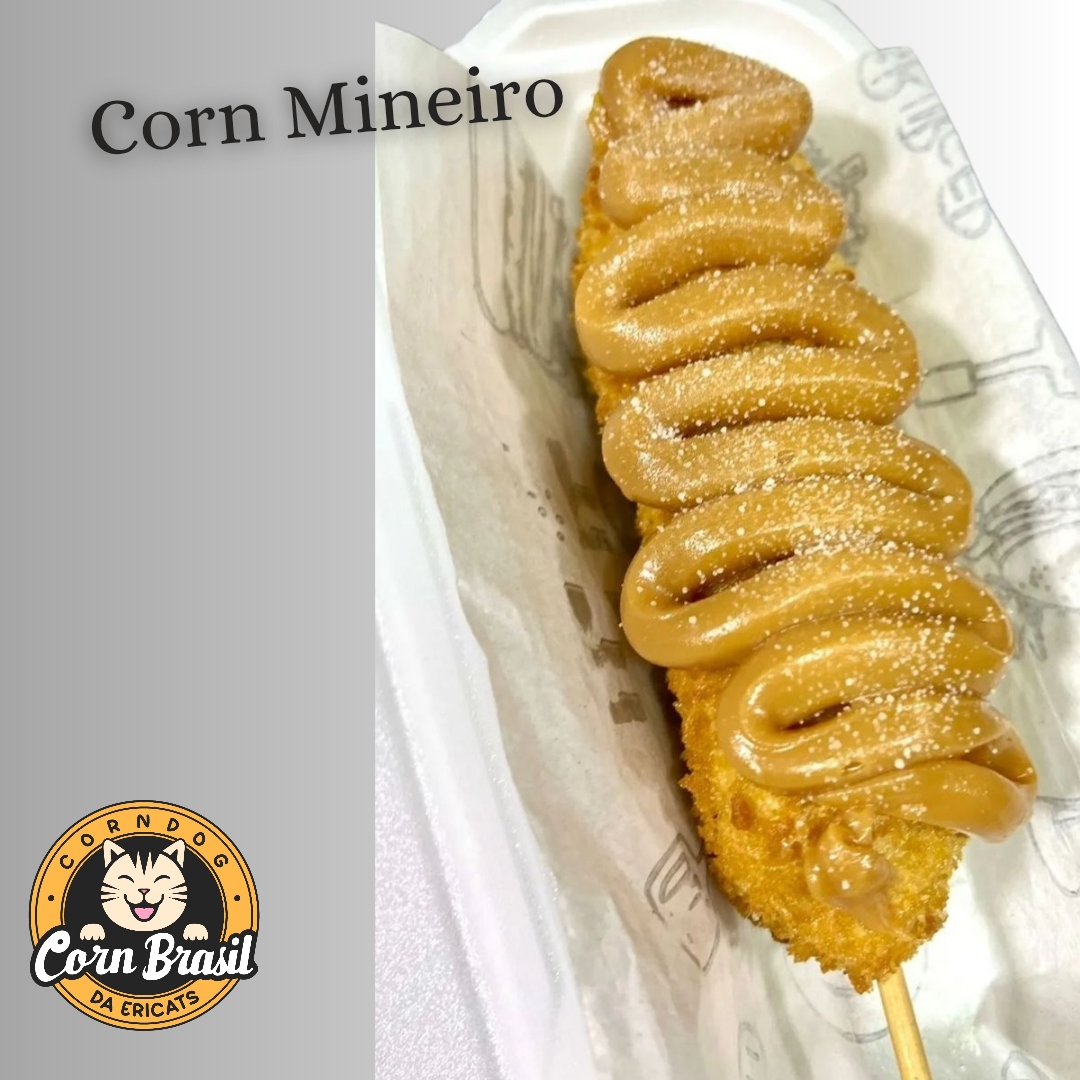 Muçarela no palito, envolto em massa. Com cobertura de Panko, segunda cobertura de Doce de Leite