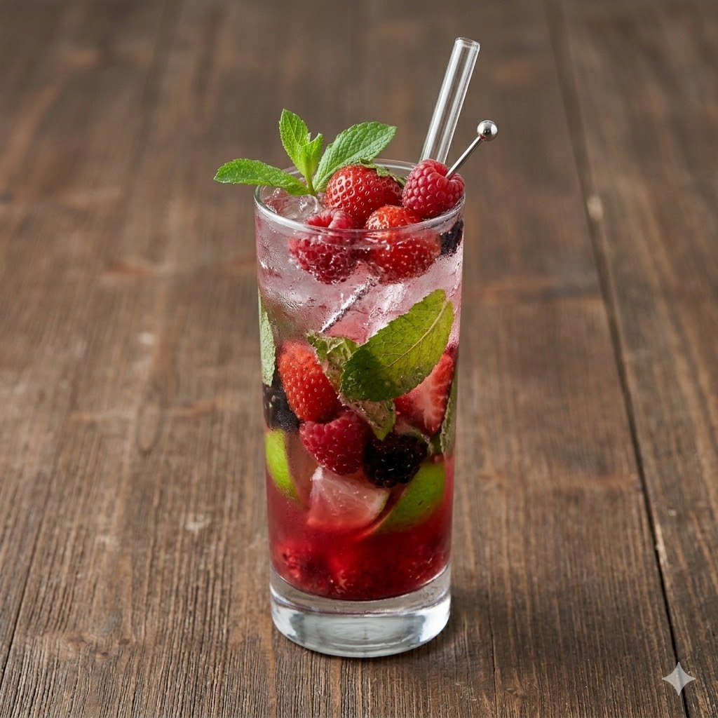 Mojito Sin Alcohol Frutos Rojos