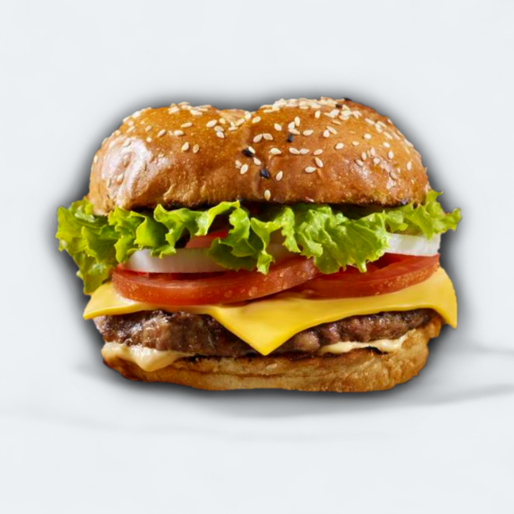 HAMBURGUESA CON PAPAS