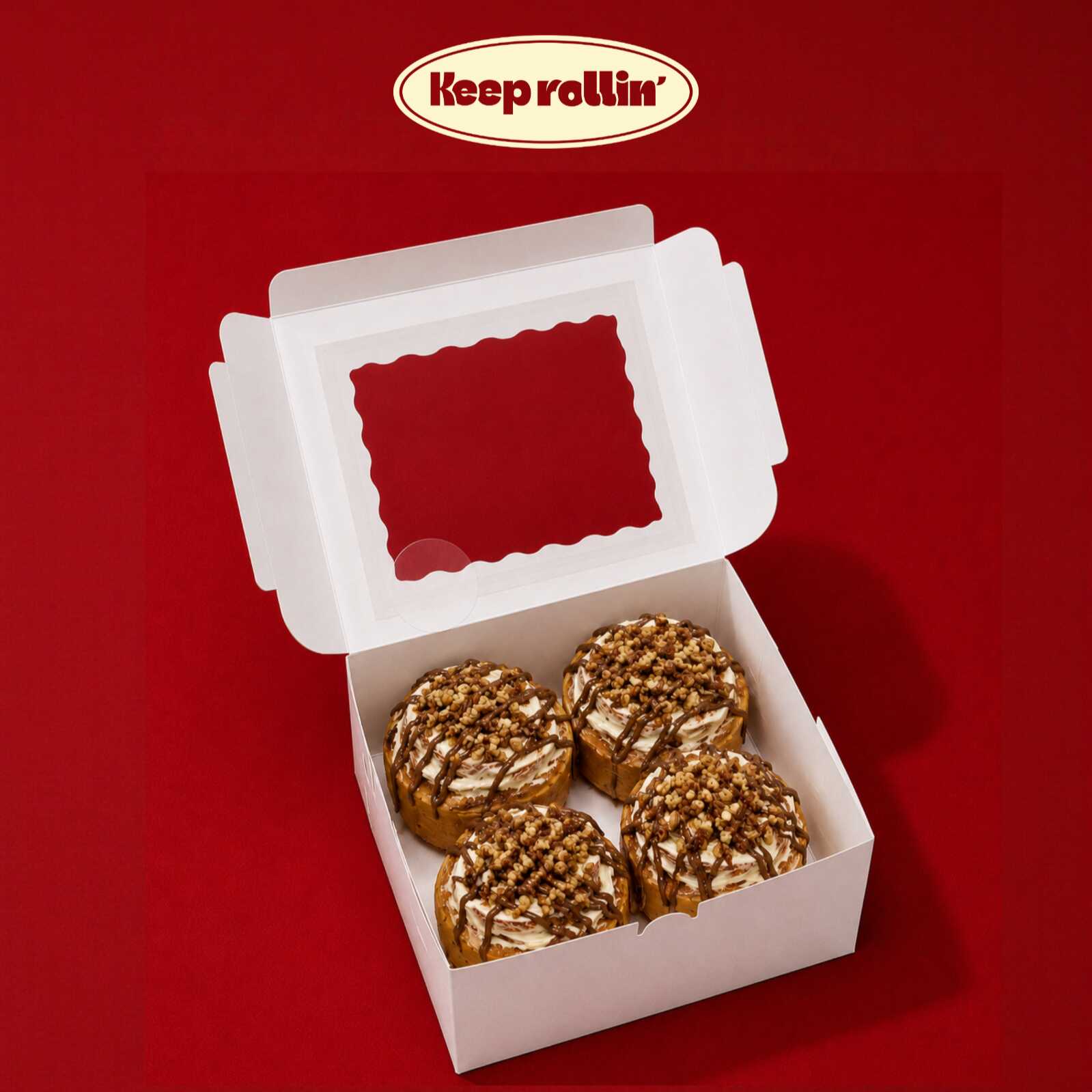 Cuatro Miniroles de NUTELLA con Nuez
