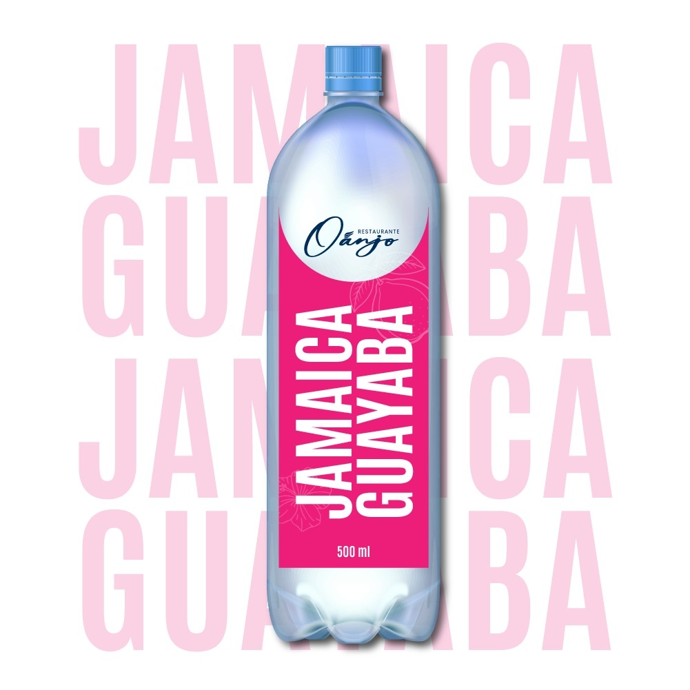 Agua Fresca de Jamaica con Guayaba 500ml