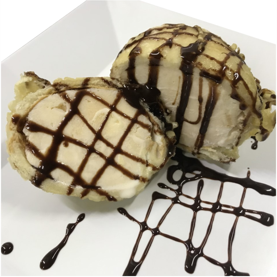 Helado frito