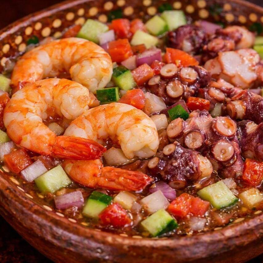 CAZUELITA CAMARÓN Y PULPO