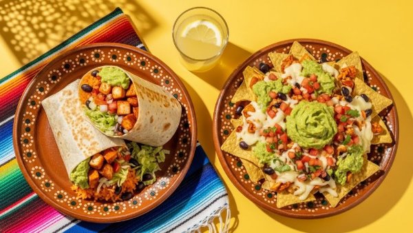 Burrito Pollo BBQ + Ñachos + Limonada