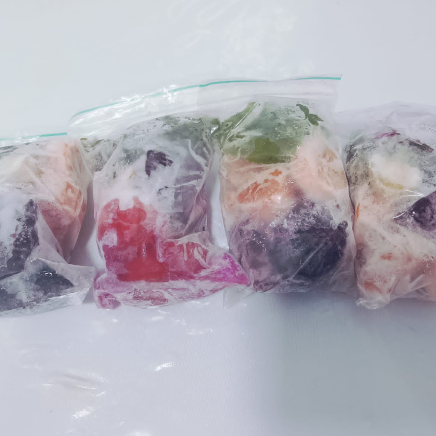 4 PACOTINHOS PARA DETOX ROXO ( BETERRABA, CENOURA, FOLHA DE COUVE E GENGIBRE)